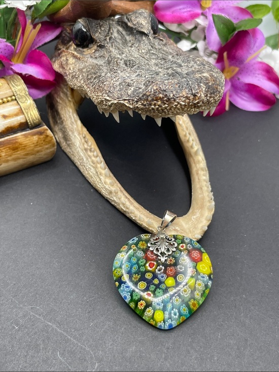 Unbranded Jewelry - Millefiori glass and 925 pendant